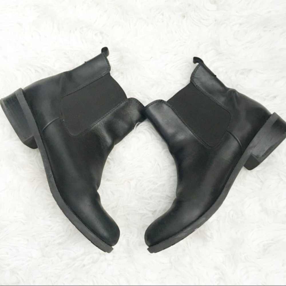 Me too | Drita Black Leather Chelsea Boots